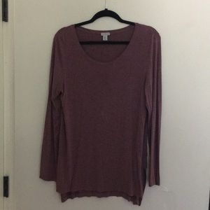Long maroon/red/pink colored shirt